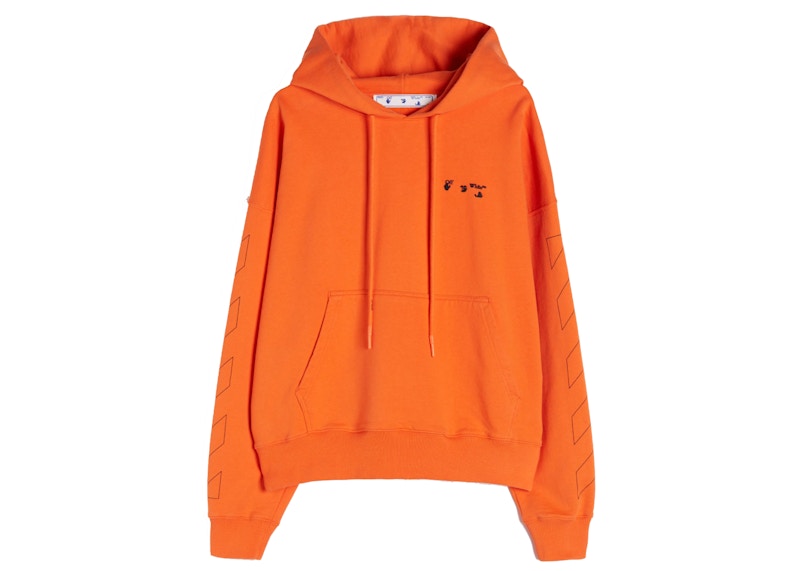 OFF-WHITE Diagonals Logo Hoodie Orange