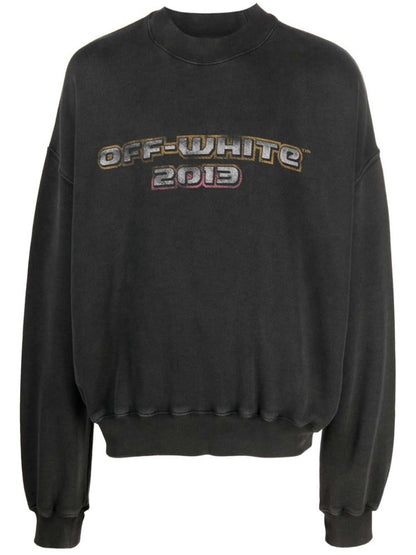 OFF-WHITE Digit Bacchus Cotton Sweatshirt Charcoal Grey