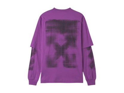 OFF-WHITE Double Layer Arrow L/S T-shirt Purple/Black