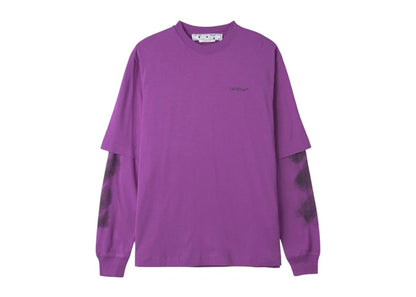 OFF-WHITE Double Layer Arrow L/S T-shirt Purple/Black