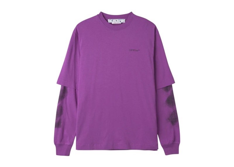 OFF-WHITE Double Layer Arrow L/S T-shirt Purple/Black