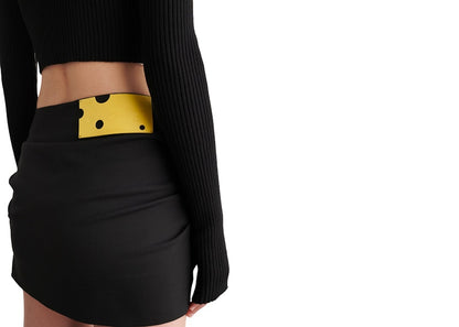 OFF-WHITE Dry Wo Twist Mini Skirt Black