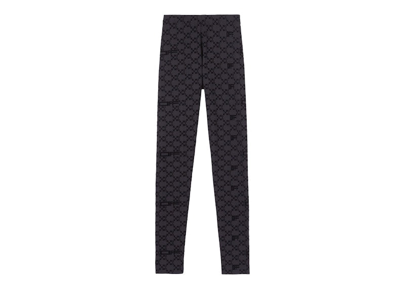 OFF-WHITE Flock Monogram Leggings Black