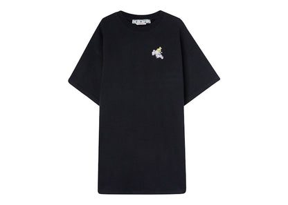 OFF-WHITE Flower Arrow Snap Tee Dress Black