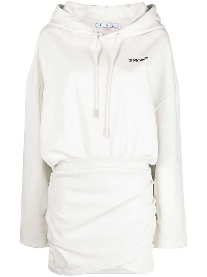 OFF-WHITE For All Hoodie Minidress White