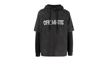 OFF-WHITE GM Vintage Double Sleeve Hoodie Black