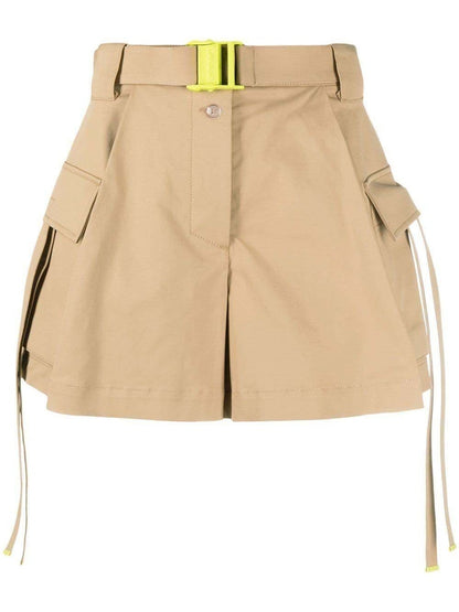 OFF-WHITE Gabardine Cargo Shorts Camel