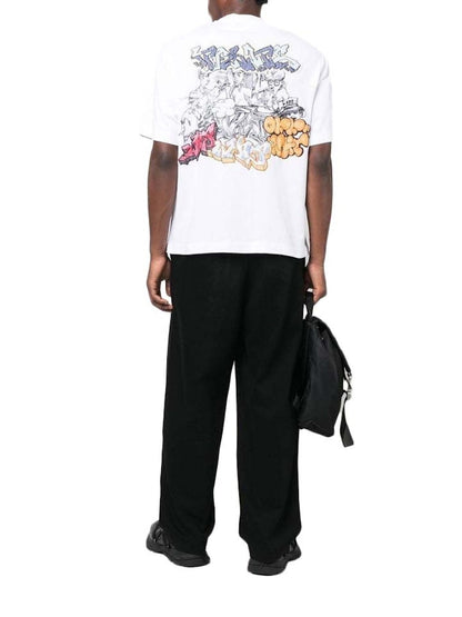 OFF-WHITE Graff Wht Pupp Over Ska S/S Tee White/Multi