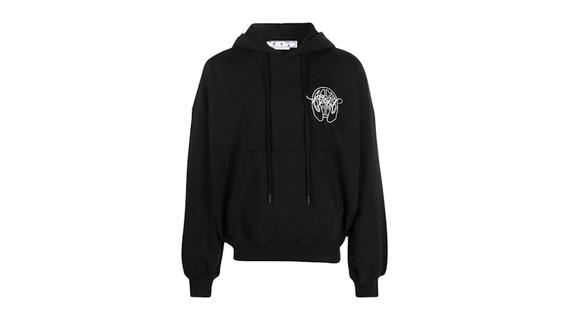 OFF-WHITE Hand Arrow Logo Boxy Fit Hoodie Black