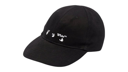 OFF-WHITE Hands Off Logo Baseball Cap Hat Black