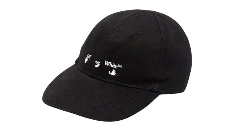 OFF-WHITE Hands Off Logo Baseball Cap Hat Black