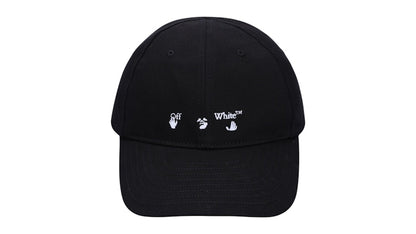 OFF-WHITE Hands Off Logo Baseball Cap Hat Black