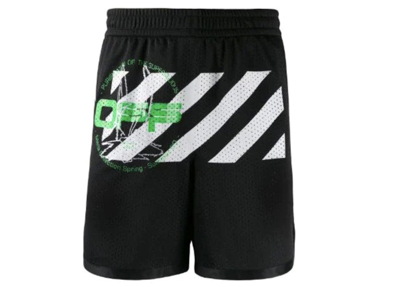 OFF-WHITE Harry the Bunny Mesh Shorts Black