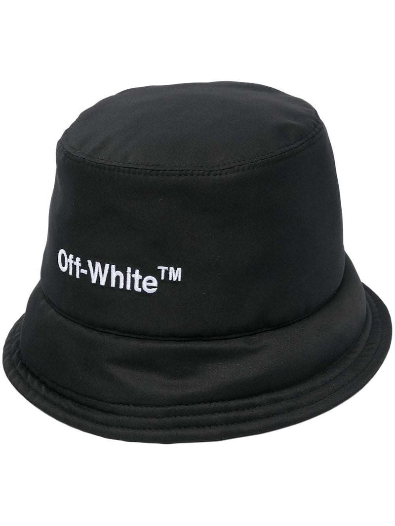 OFF-WHITE Helvetica Bucket Hat Black/White
