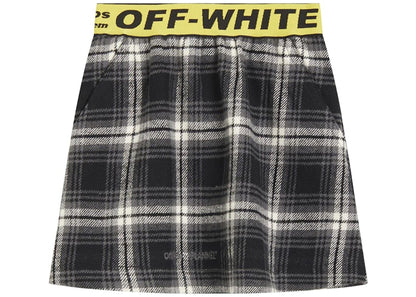 OFF-WHITE Kids Logo Mini Skirt Black/White/Yellow