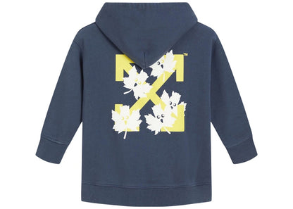 OFF-WHITE Kids Marker Hoodie Navy Blue/Yellow