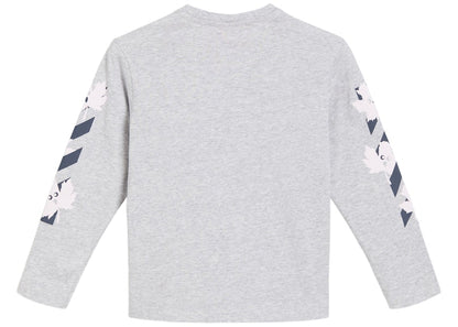 OFF-WHITE Kids Marker L/S T-shirt Grey/Blue