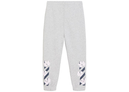 OFF-WHITE Kids Marker Sweatpants Grey/Blue