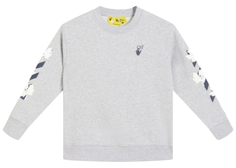 OFF-WHITE Kids Marker Sweatshirt Grey/Navy Blue