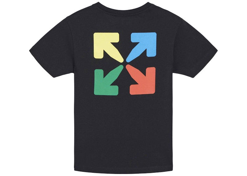 OFF-WHITE Kids Rounded S/S T-shirt Black/Multicolor