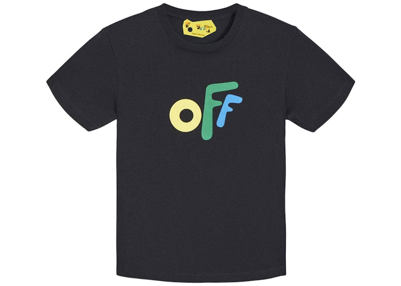 OFF-WHITE Kids Rounded S/S T-shirt Black/Multicolor
