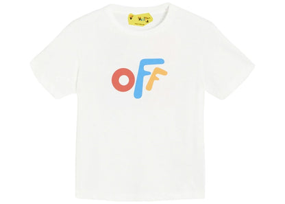 OFF-WHITE Kids Rounded S/S T-shirt White/Multicolor