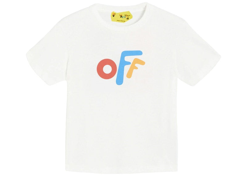 OFF-WHITE Kids Rounded S/S T-shirt White/Multicolor