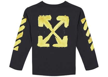 OFF-WHITE Kids Script Logo L/S T-shirt Black/Yellow