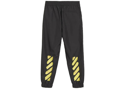 OFF-WHITE Kids Script Logo Pants Black/Yellow