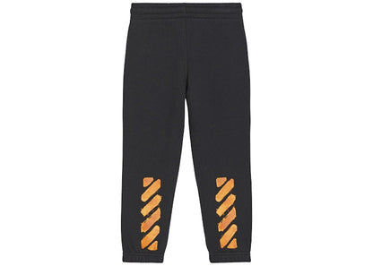 OFF-WHITE Kids Script Logo Sweatpants Black/Orange