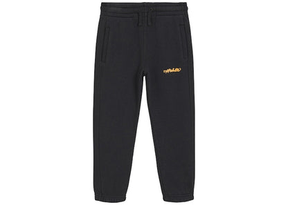 OFF-WHITE Kids Script Logo Sweatpants Black/Orange