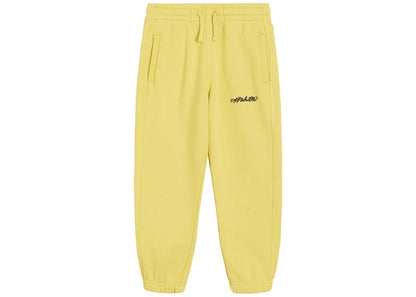 OFF-WHITE Kids Script Logo Sweatpants Yellow/Black