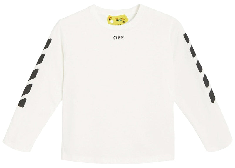 OFF-WHITE Kids Stamp L/S T-shirt White/Black