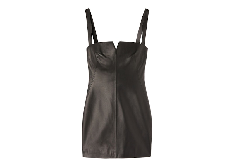 OFF-WHITE Leather Mini Dress Black