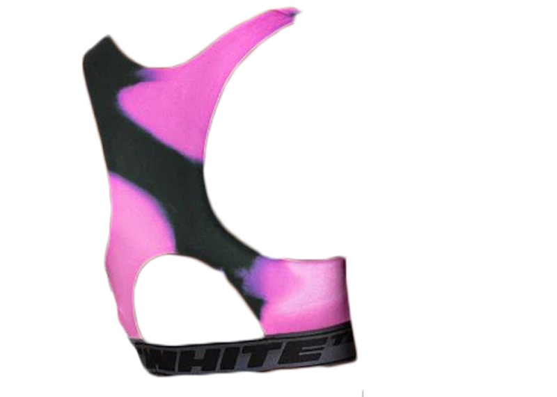 OFF-WHITE Liquid Melt Logo-Print Sports Bra Pink/Purple/Black