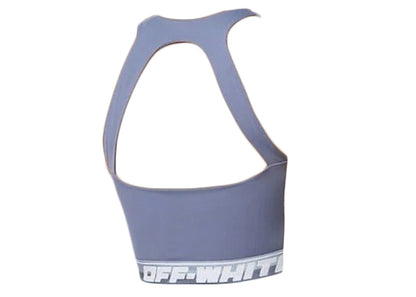 OFF-WHITE Logo-Band Bra Top Aegean Blue