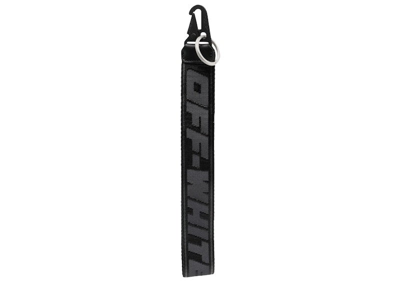 OFF-WHITE Logo Embellished Strap Industrial Keychain Black/Grey