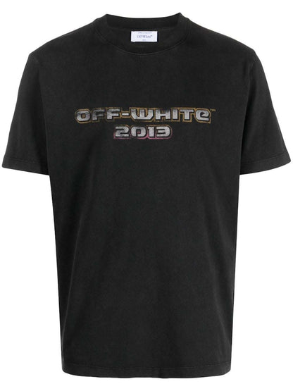 OFF-WHITE Logo-Print Cotton T-shirt Black