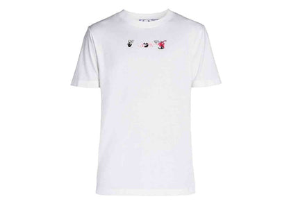 OFF-WHITE Logo-Print Cotton T-shirt White/Fuchsia