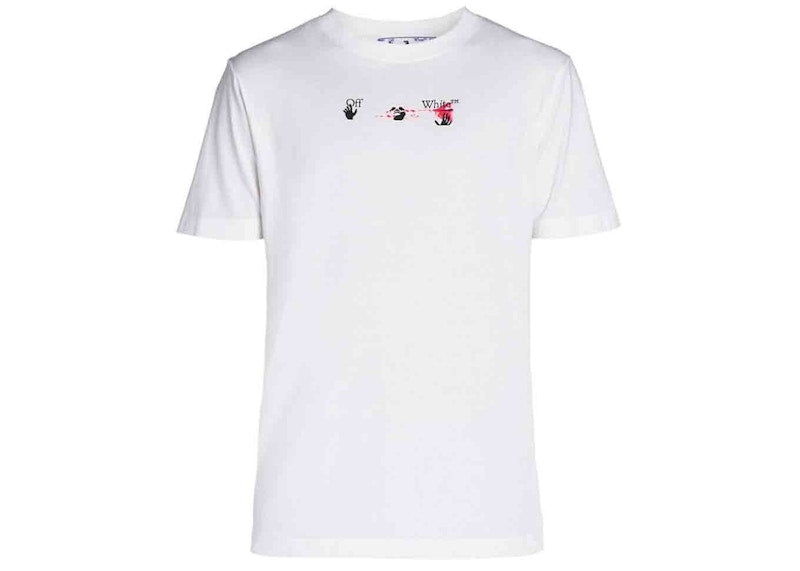 OFF-WHITE Logo-Print Cotton T-shirt White/Fuschia