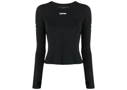 OFF-WHITE Logo-Print Performance Top Black