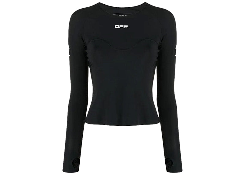 OFF-WHITE Logo-Print Performance Top Black