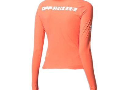 OFF-WHITE Logo-Print Performance Top Orange