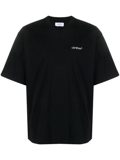 OFF-WHITE Logo-Print Short-Sleeve T-shirt Black