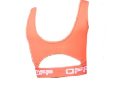 OFF-WHITE Logo-Print Sports Bra Orange