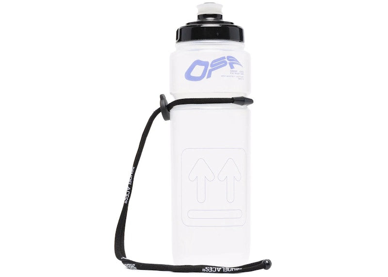OFF-WHITE Logo Print Water Bottle Clear/Purple