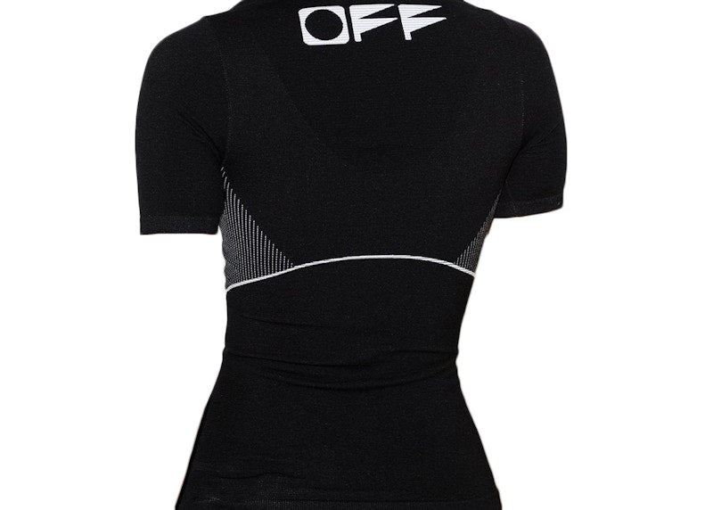 OFF-WHITE Logo-Print Womens T-shirt Black