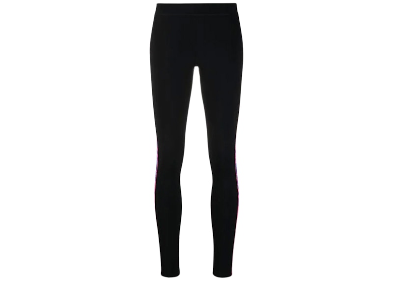 OFF-WHITE Logo-Tape Detail Leggings Black/Blue/Pink