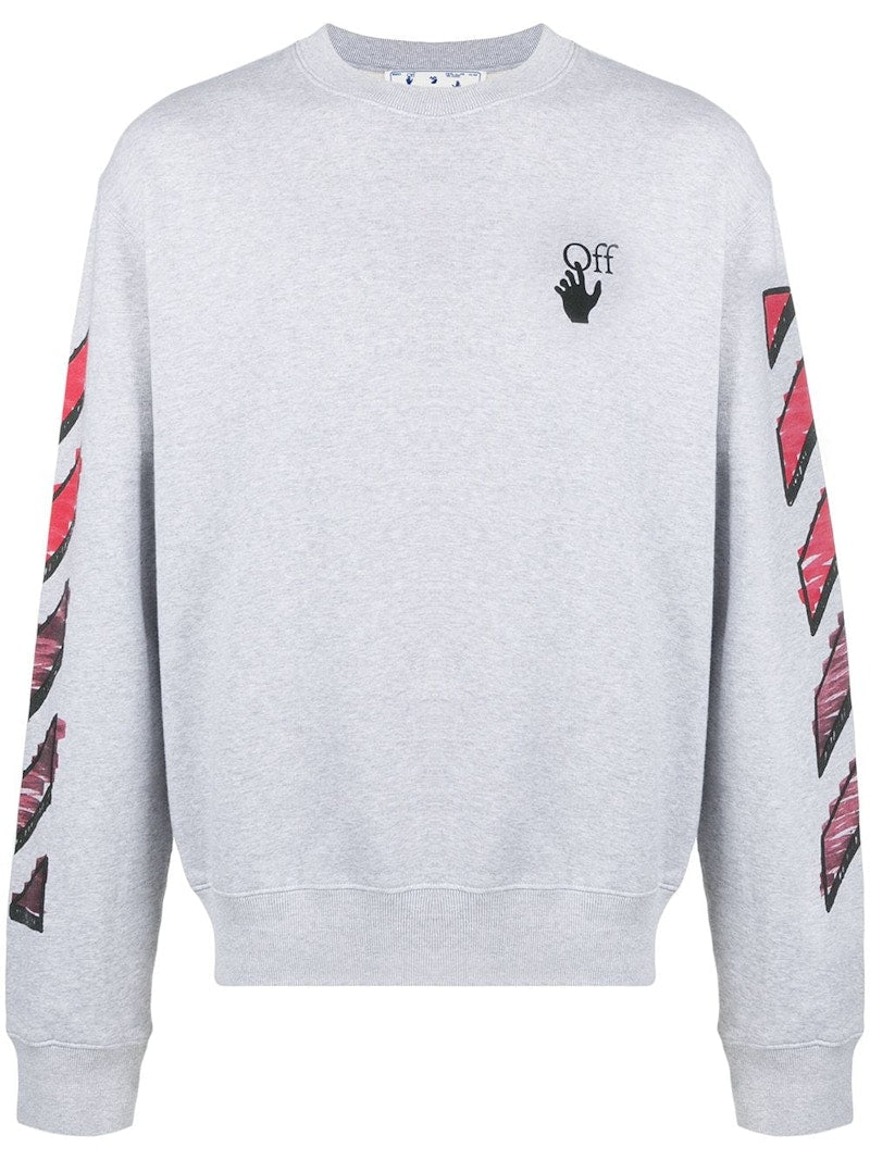 OFF-WHITE Marker Arrows Crewneck Grey