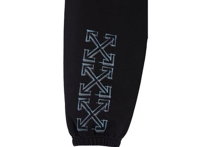 OFF-WHITE Marker Sweatpants Black/Light Blue